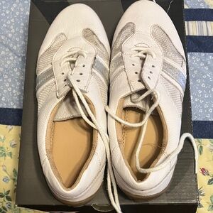 Naturalizer White and Silver Sneakers